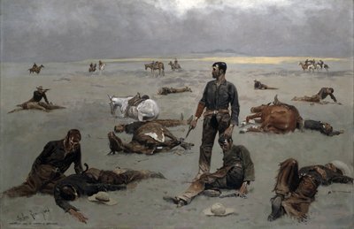 Ile kosztuje nieoznakowana krowa, 1895 autorstwa Frederic Remington