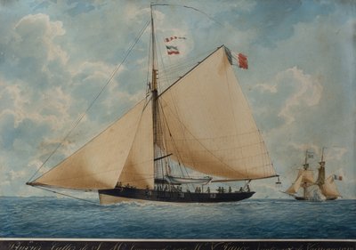 Pluvier, Cutter de S.M. Na zlecenie MR. V. Sance autorstwa Frederic Roux