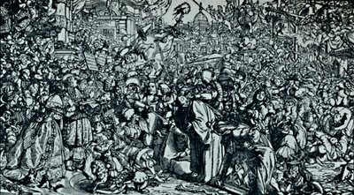Targowisko próżności. Z The Pilgrims Progress Bunyan, ok. 1861, 1923 autorstwa Frederic Shields