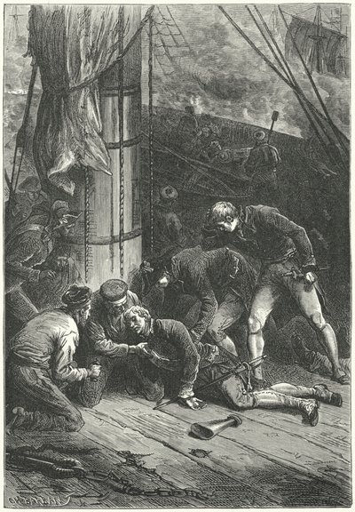 Śmierć admirała Lorda Nelsona w bitwie pod Trafalgar autorstwa Frederic Theodore (after) Lix