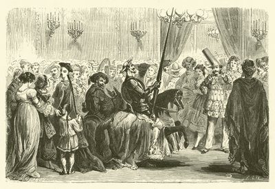 Bal maskowy Grande Monde: wejście Don Kichota (rycina) autorstwa Frederic Theodore (after) Lix