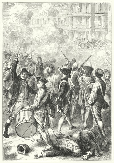 Szturm na Pałac Tuileries przez sans-kulotów autorstwa Frederic Theodore (after) Lix