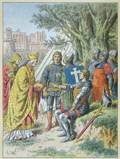 Bertrand Du Guesclin otrzymał urazę, że chciał zatrzymać Awinionę autorstwa Frederic Theodore Lix