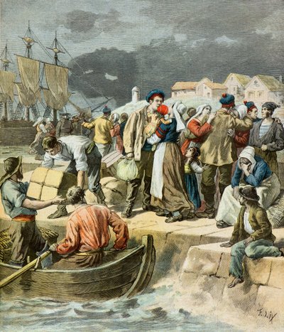 Wyjazd bretońskich rybaków autorstwa Frederic Theodore Lix