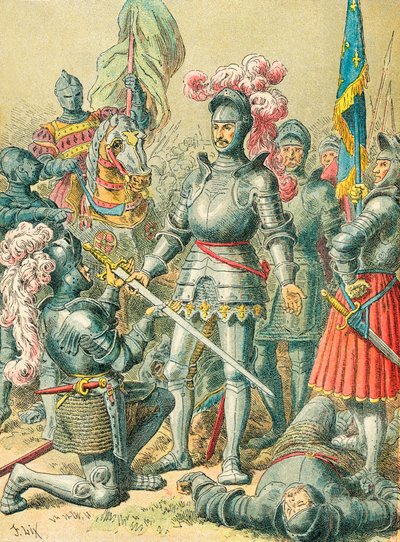 Król Franciszek I w bitwie pod Pawią autorstwa Frederic Theodore Lix