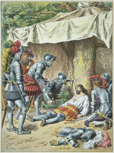 Rycerz Bayard zmarł 30 kwietnia 1524 r. Romagnano. autorstwa Frederic Theodore Lix
