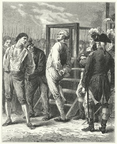 Egzekucja Georgesa Dantona, 1794 autorstwa Frederic Theodore Lix