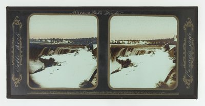 Zima, Wodospad Niagara, Table Rock, Kanada Side autorstwa Frederic and William Langenheim