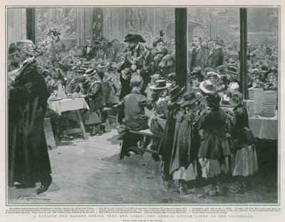 Bankiet dla Ragged School Boys and Girls (lito) autorstwa Frederic de Haenen