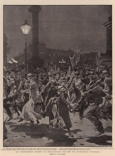 Improwizowany taniec na Trafalgar Square w sobotni wieczór autorstwa Frederic de Haenen