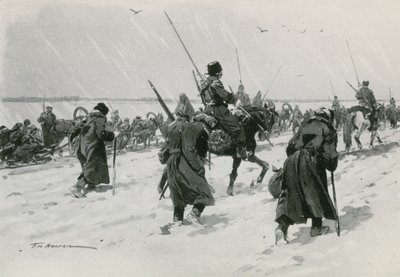 Pieszy konwój więźniów autorstwa Frederic de Haenen