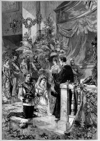 Małżeństwo luterańskie księcia Gustawa z Suede (Oscar Gustaf Adolf autorstwa Frederic de Haenen
