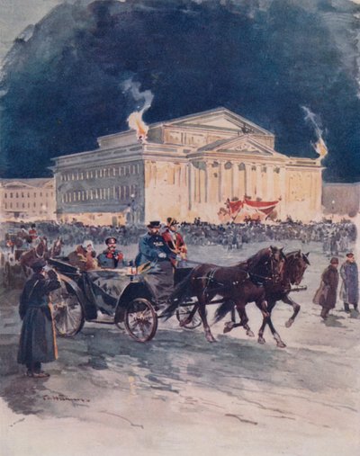 Imperial Opera House po występie galowym autorstwa Frederic de Haenen