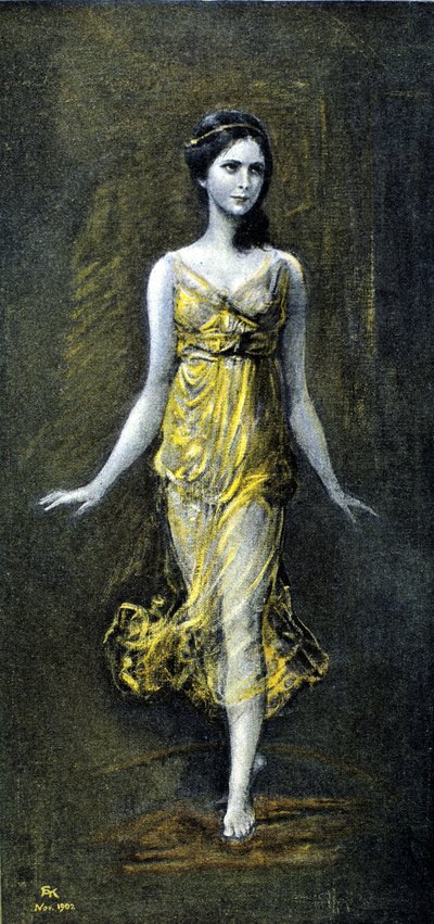 Isadora Duncan (1878 - 1927) autorstwa Kaulbaca. Listopad 1902. autorstwa Frederich August Kaulbach
