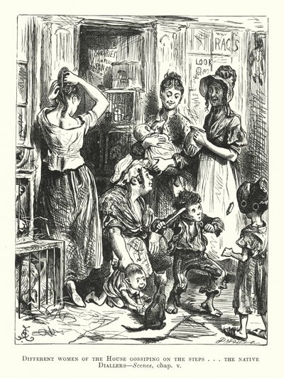 Ilustracja do szkiców Boza (litografia) autorstwa Frederick (after) Barnard