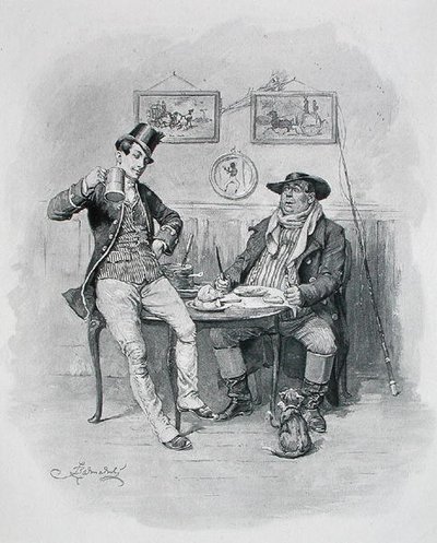 The Two Wellers, z „The Pickwick Papers” Charlesa Dickensa napisanej w 1837 r. autorstwa Frederick (after) Barnard