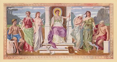 Prawo (litografia kolorowa) autorstwa Frederick (after) Dielman