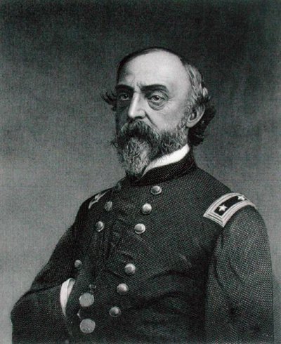 George Gordon Meade (1815-72) wyryty przez Roberta E. Whitechurcha (1814-c.83) po fotografii (grawerunek) autorstwa Frederick (after) Gutekunst