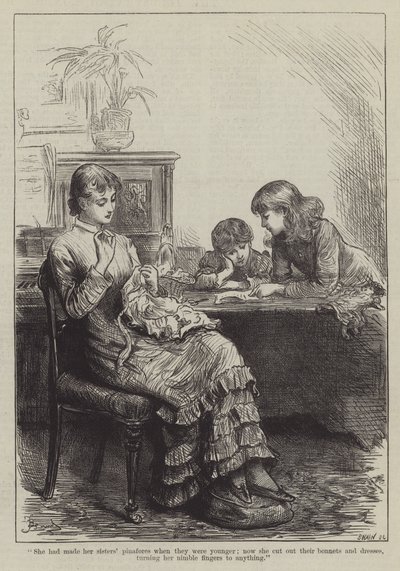 Ludzie, których spotkałem, guwernantka (grawerunek) autorstwa Frederick (attr. to) Barnard