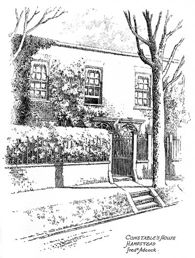 Dom Johna Constables, Hampstead, Londyn, 1912 autorstwa Frederick Adcock