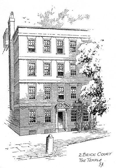 Dom Olivera Goldsmiths, 2 Brick Court, Temple, Londyn, 1912 autorstwa Frederick Adcock