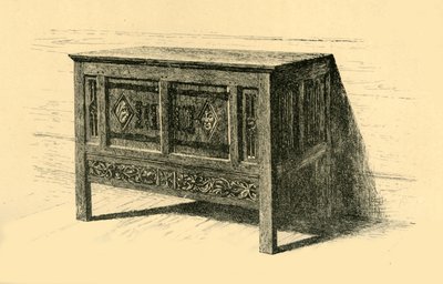 Skrzynia dębowa, 1460-1480, 1881. autorstwa Frederick Albert Slocombe