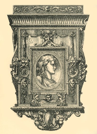 Rama lustra z orzecha włoskiego, początek XIX w., 1881 r. autorstwa Frederick Albert Slocombe