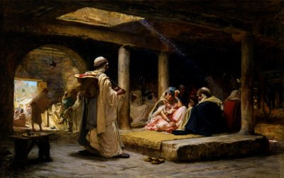 Kawiarnia w Biskrze, Algieria, 1884. autorstwa Frederick Arthur Bridgman