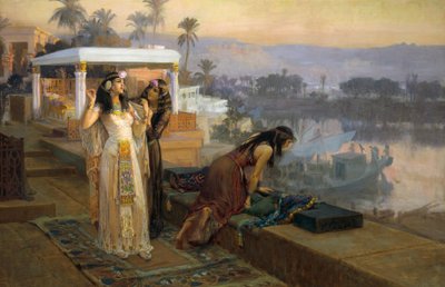 Kleopatra na tarasach Philae autorstwa Frederick Arthur Bridgman