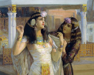Kleopatra na tarasach Philae autorstwa Frederick Arthur Bridgman