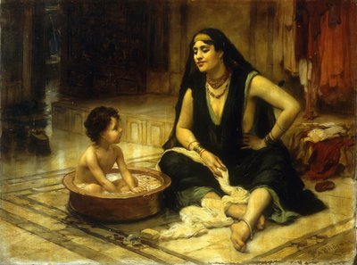 Fellahin i dziecko autorstwa Frederick Arthur Bridgman