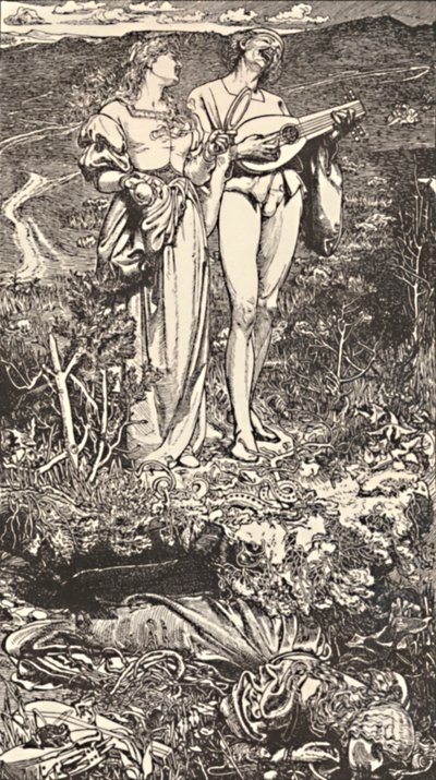 Miłość do świata Z wiersza Christiny Rossetti, ok. 1850-1900, 1923 autorstwa Frederick Augustus Sandys