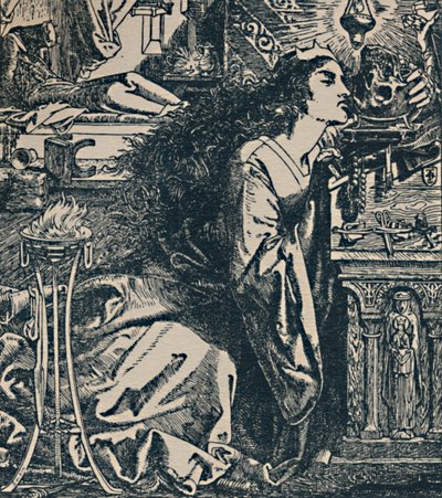 „Rosamond, Królowa Longobardów”, c1850-1900, 1923 autorstwa Frederick Augustus Sandys