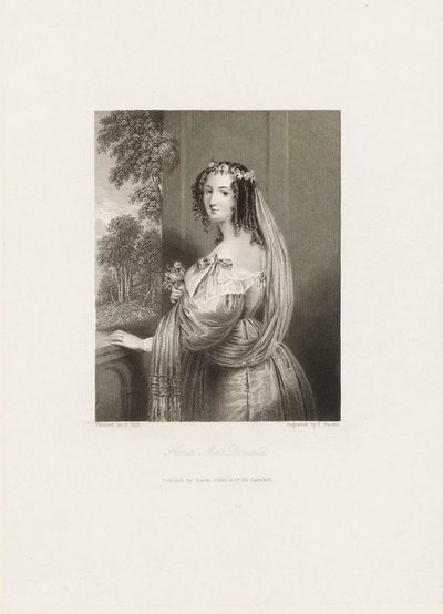 Flora MacDonald, ok. 1850 r. (druk) autorstwa Frederick Bacon