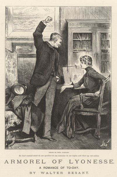 Zbroja Lyonesse, Współczesny romans — Walter Besant autorstwa Frederick Barnard