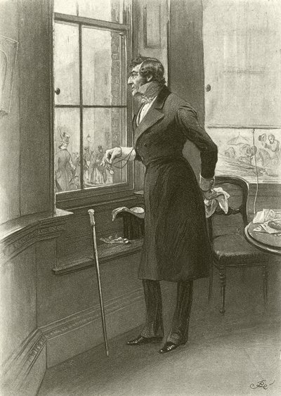 Major Pendennis (grawiura) autorstwa Frederick Barnard