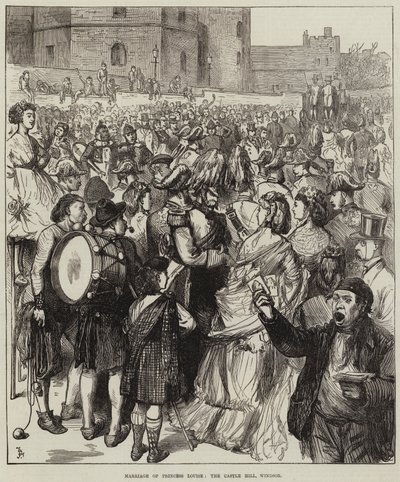 Ślub księżniczki Louise, Wzgórze Zamkowe, Windsor autorstwa Frederick Barnard