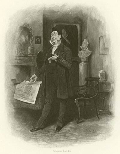 Pan Pecksniff (grawiura) autorstwa Frederick Barnard