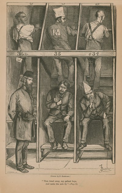 Więźniowie na bieżni autorstwa Frederick Barnard