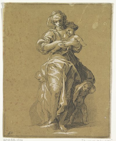 Caritas z trójką dzieci autorstwa Frederick Bloemaert