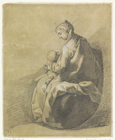 Maryja z dzieckiem Chrystusa autorstwa Frederick Bloemaert