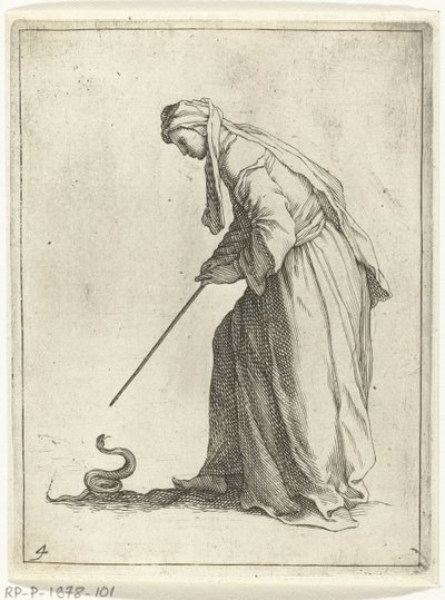 Kobieta z wężem 15 małych figurek (tytuł serii) autorstwa Frederick Bloemaert
