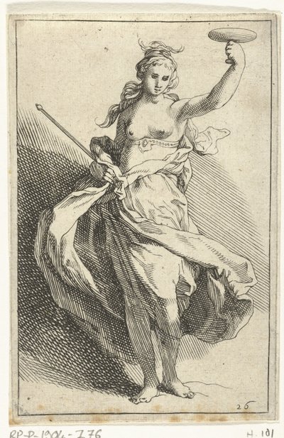 Kobieta z kielichem i berłem Małe figurki (tytuł serii) autorstwa Frederick Bloemaert