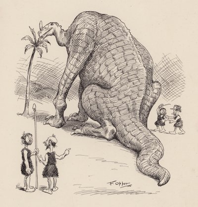 Our Antediluvian Ancestors autorstwa F Oppera: Numer piętnaście (litografia) autorstwa Frederick Burr Opper