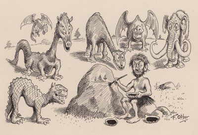 Our Antediluvian Ancestors autorstwa F Oppera: Numer czterdziesty pierwszy (litografia) autorstwa Frederick Burr Opper