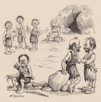 Our Antediluvian Ancestors autorstwa F Oppera: Numer dziewiętnasty (litografia) autorstwa Frederick Burr Opper