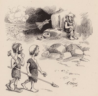 Our Antediluvian Ancestors autorstwa F Oppera: Numer Trzydzieści Trzy (litografia) autorstwa Frederick Burr Opper