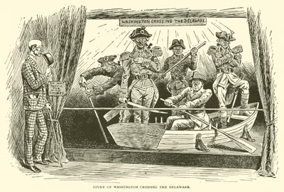 Studium Waszyngtonu przekraczającego Delaware autorstwa Frederick Burr Opper