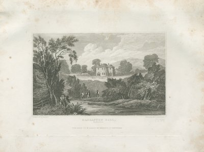 Barlaston Hall: grawerowanie i [XIX wiek] autorstwa Frederick Calvert