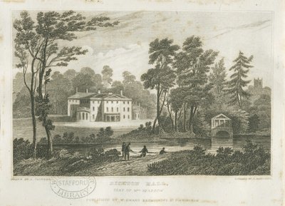 Bishton Hall: grawerowanie, nd [? C1830] autorstwa Frederick Calvert